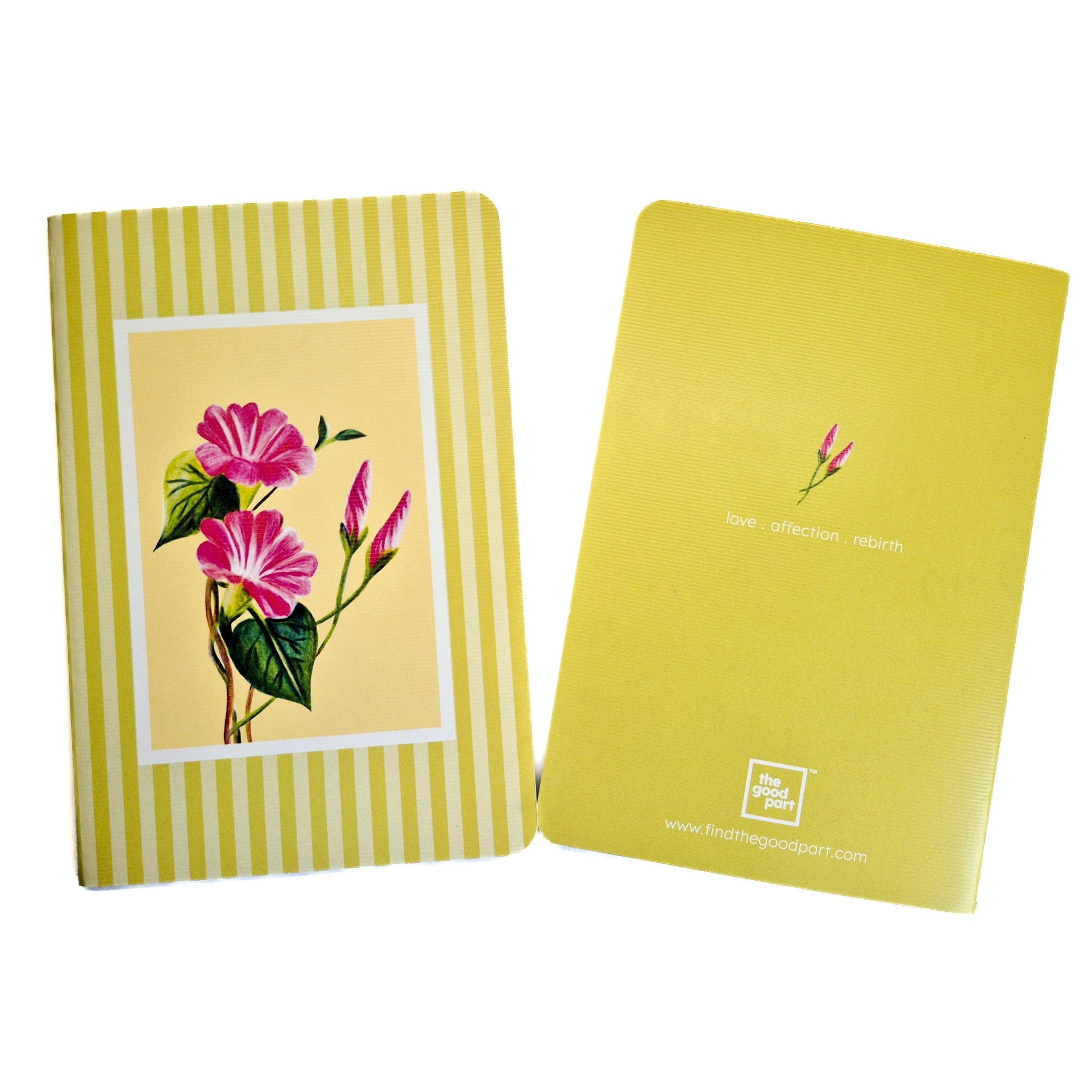 A5 Blank Notebook 100 Pages 100 GSM Paper | Morning Glory Design – Notebooks & Notepads on Brown Living™. SKU: A5NB01E. Img 1.