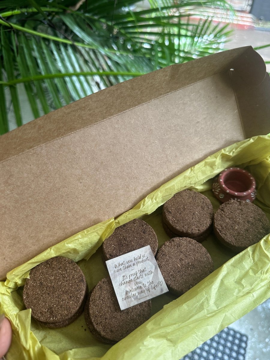 Aahuti Havan Discs – Natural Sambrani for Daily Puja & Rituals – Pooja Needs by Gau Nirantar Pvt. Ltd. available on Brown Living™. . SKU: CD101. Img 2.