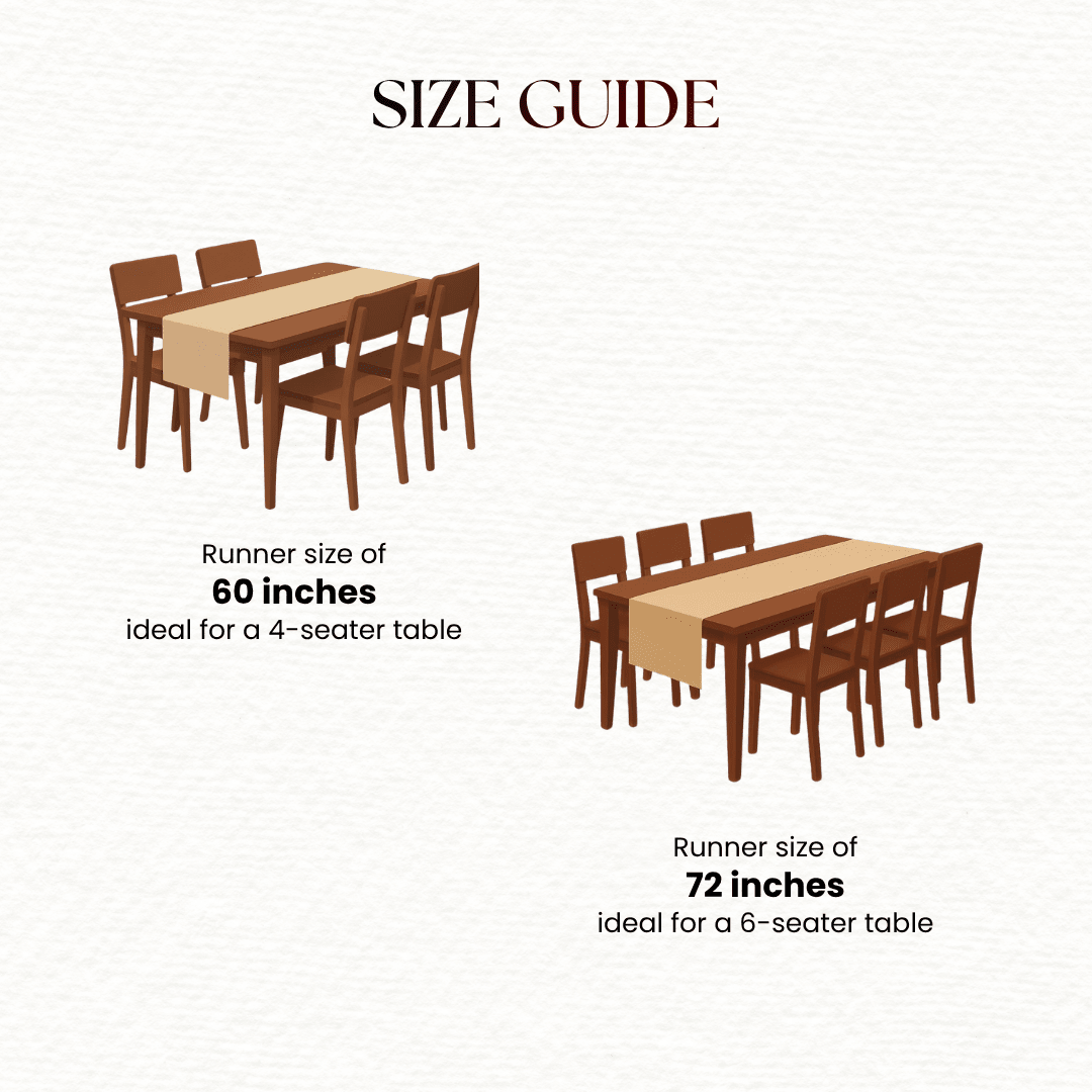 Aakar Table Runner – Elegant Fabric Runner for Stylish Dining Decor – Table Linens on Brown Living™. SKU: TR102. Img 7.