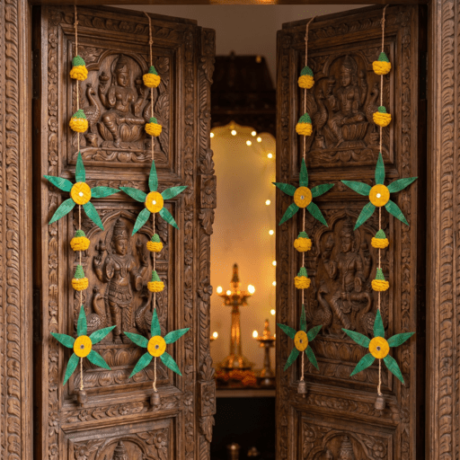 Aam Patta Handcrafted Bamboo Streamer - Set of 2 – Home Decor on Brown Living™. SKU: HG-2378. Img 5.