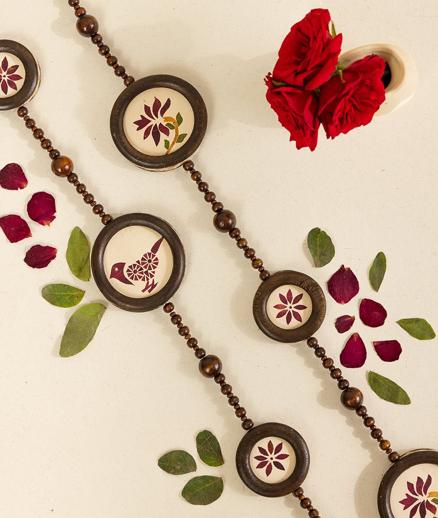 Aangan Chidiya Hanging | Single Teak Wood Bird Decor For Diwali – Decor & Artefacts on Brown Living™. SKU: Gul_Diwali_26_016. Img 1.