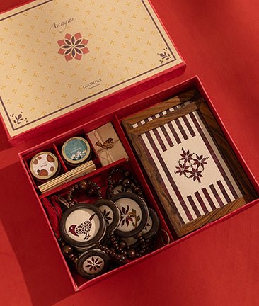 Aangan Gift Box | Diwali Gift Set For Festive Gifting – Gift Hampers on Brown Living™. SKU: Gul_Diwali_26_029. Img 2.