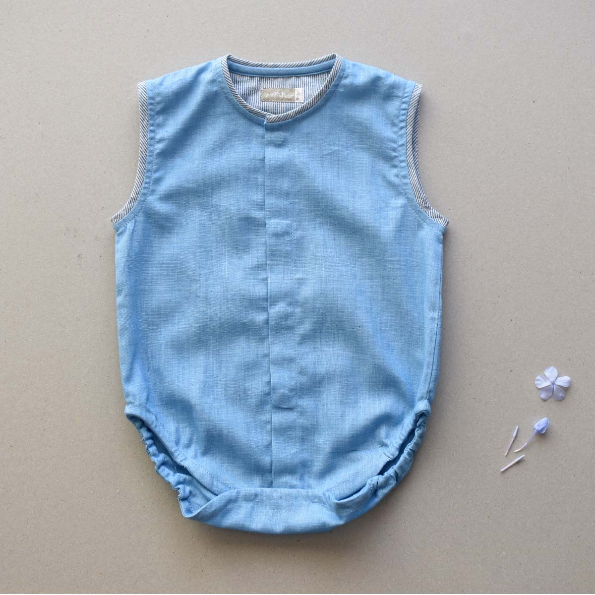 Aasmani Baby Onesie – Kids Onesies on Brown Living™. SKU: C1O00LB13NB. Img 1.