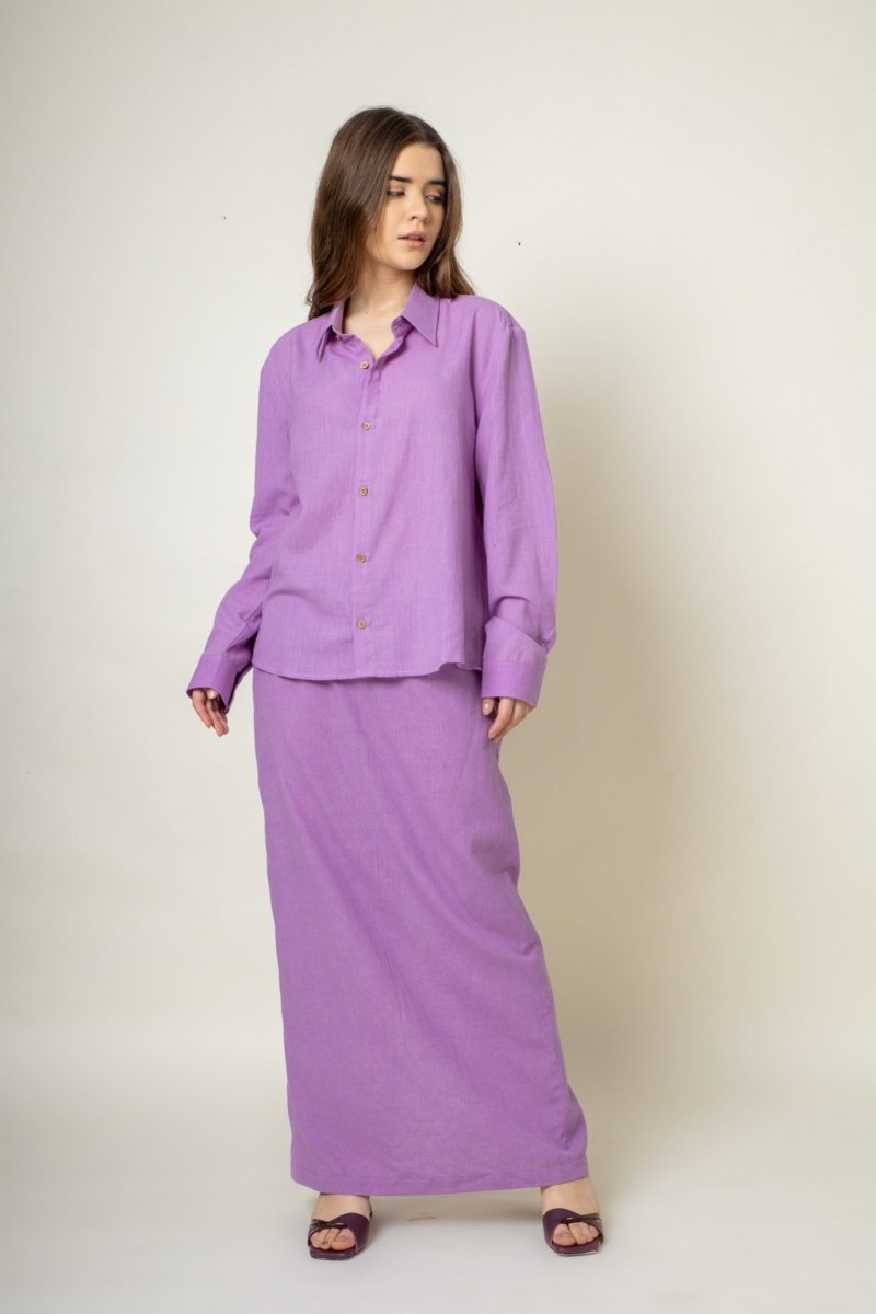 Abby Purple Organic Cotton Skirt | Verified Sustainable by Brown Living™