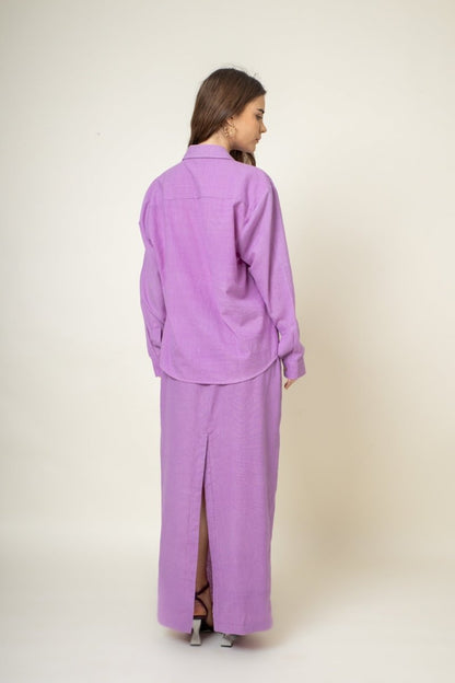 Abby Purple Organic Cotton Skirt | Verified Sustainable by Brown Living™