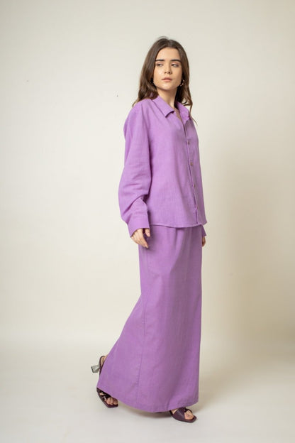 Abby Purple Organic Cotton Skirt | Verified Sustainable by Brown Living™