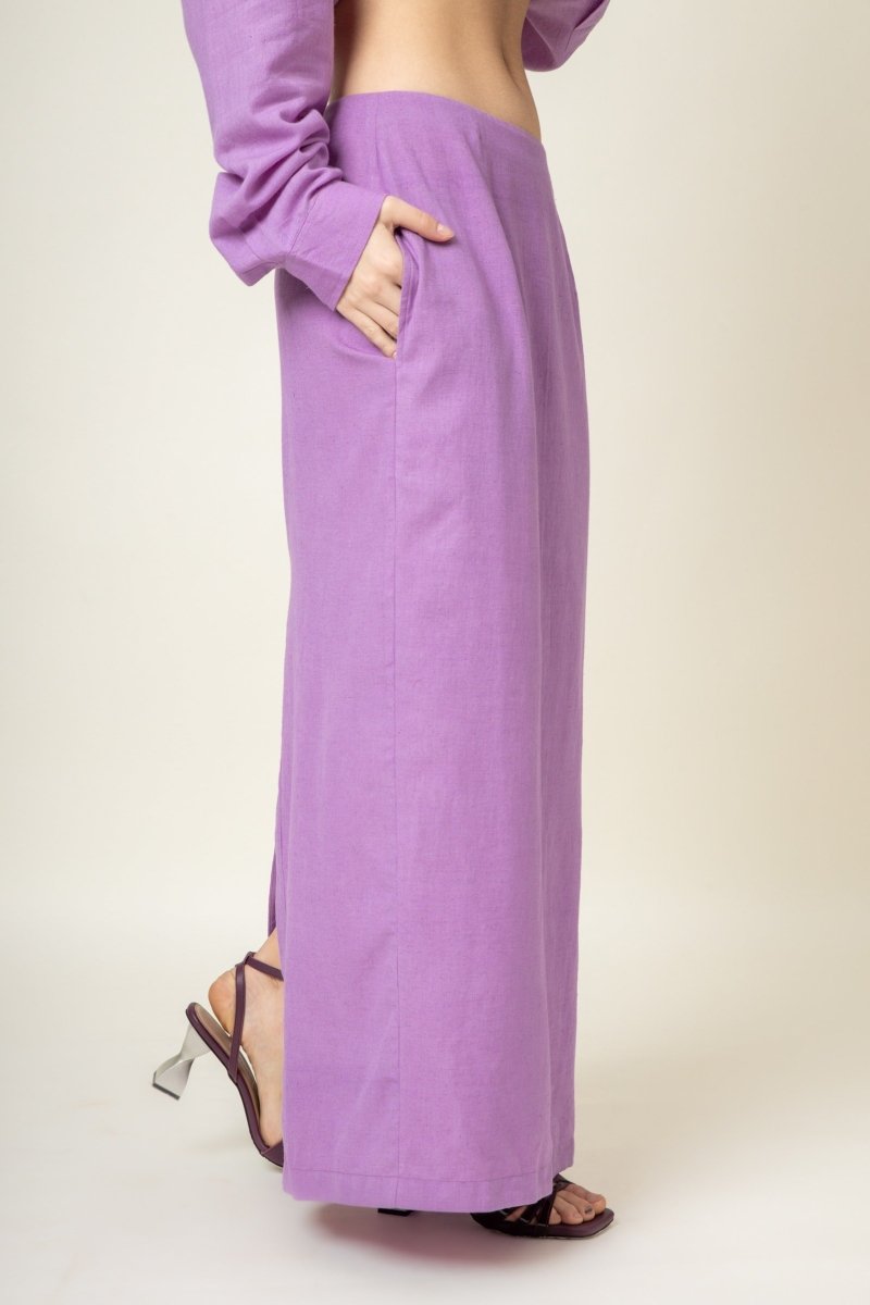 Abby Purple Organic Cotton Skirt | Verified Sustainable by Brown Living™