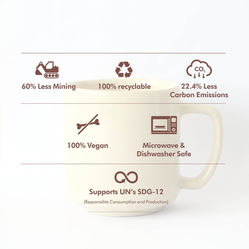 Abha Ecofriendly Recycled Ceramic Coffee Mug | Verified Sustainable by Brown Living™