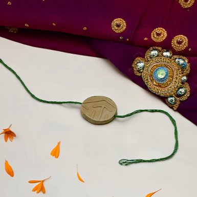 Abstract Affection Big Circle Eco - Friendly Rakhi with Free Roli & Seeds! | Verified Sustainable Rakhi on Brown Living™