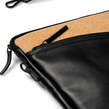 Acacia Vegan Leather Laptop Sleeve - Black – Laptop Sleeve on Brown Living™. SKU: LSGH2025 - 5001. Img 9.