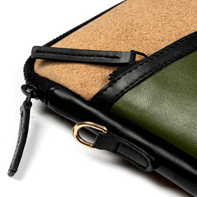 Acacia Vegan Leather Laptop Sleeve - Olive – Laptop Sleeve on Brown Living™. SKU: LSGH2025 - 5002. Img 9.