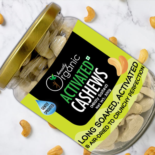 Activated / Sprouted Organic Cashews - Mildly Salted- 300g