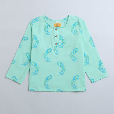 Adella The Mermaid - Unisex Kids Cotton Nightwear – Kids Pyjamas on Brown Living™. SKU: MITHNW - 082 - 1. Img 4.