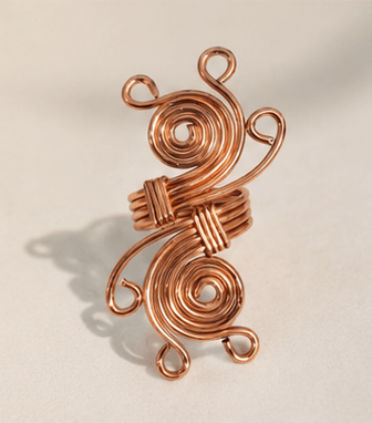 Adjustable Pure Copper Magnetic Ring for Men & Women – Jewellery on Brown Living™. SKU: DESIGNER-COPPER-RING. Img 10.