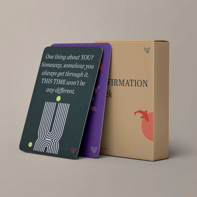 Affirmation Deck - Mindfulness & Wellness Cards – Stationery on Brown Living™. SKU: MSY-AC-Setof30. Img 3.