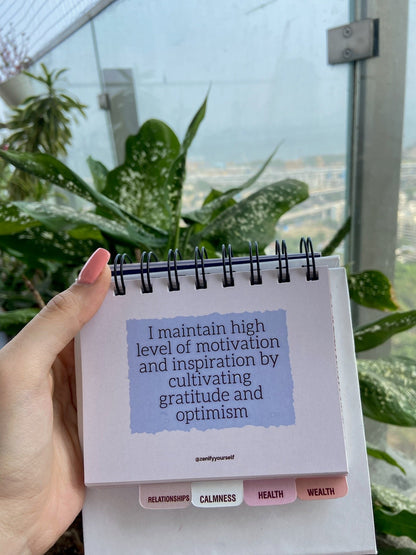 Affirmation Mirror | Daily Self - Reflection & Mindfulness (For Adults) – Calendars on Brown Living™. SKU: AFMAD. Img 3.