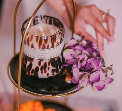 After Hours Candle | Mandarin Citrus & Oudh Scented Soy Wax Candle – Candles & Fragrances on Brown Living™. SKU: AHGC003. Img 2.