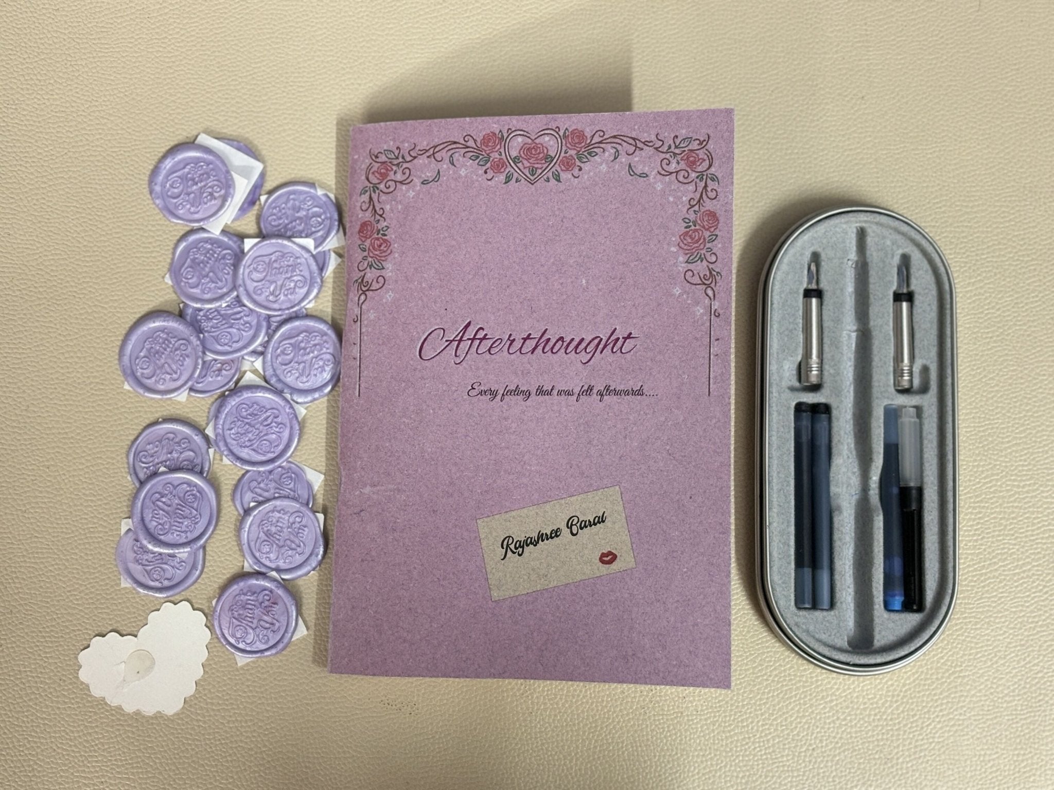Afterthoughts – Romantic Poetry Collection | Contemporary Love Poems – Notebooks & Notepads on Brown Living™. SKU: AFPB. Img 1.