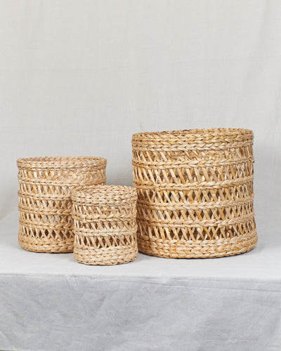 Aira – Banana Fiber Storage Basket – Baskets & Boxes on Brown Living™. SKU: S-002. Img 1.
