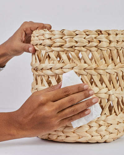 Aira – Banana Fiber Storage Basket – Baskets & Boxes on Brown Living™. SKU: S-002. Img 3.