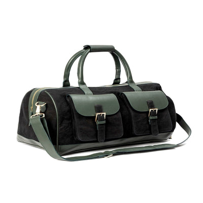 Ajax Vegan Leather Duffle Bag - Black – Travel Duffel on Brown Living™. SKU: TDGH2025 - 1002. Img 2.