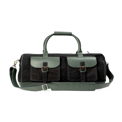 Ajax Vegan Leather Duffle Bag - Black – Travel Duffel on Brown Living™. SKU: TDGH2025 - 1002. Img 1.
