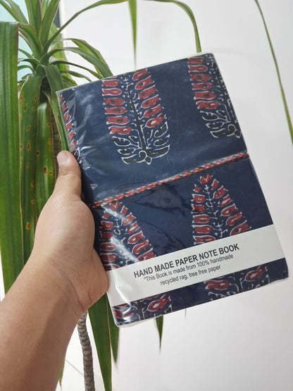 Ajrakh Block Print Fabric Diary – Notebooks & Notepads on Brown Living™. SKU: kj21. Img 1.