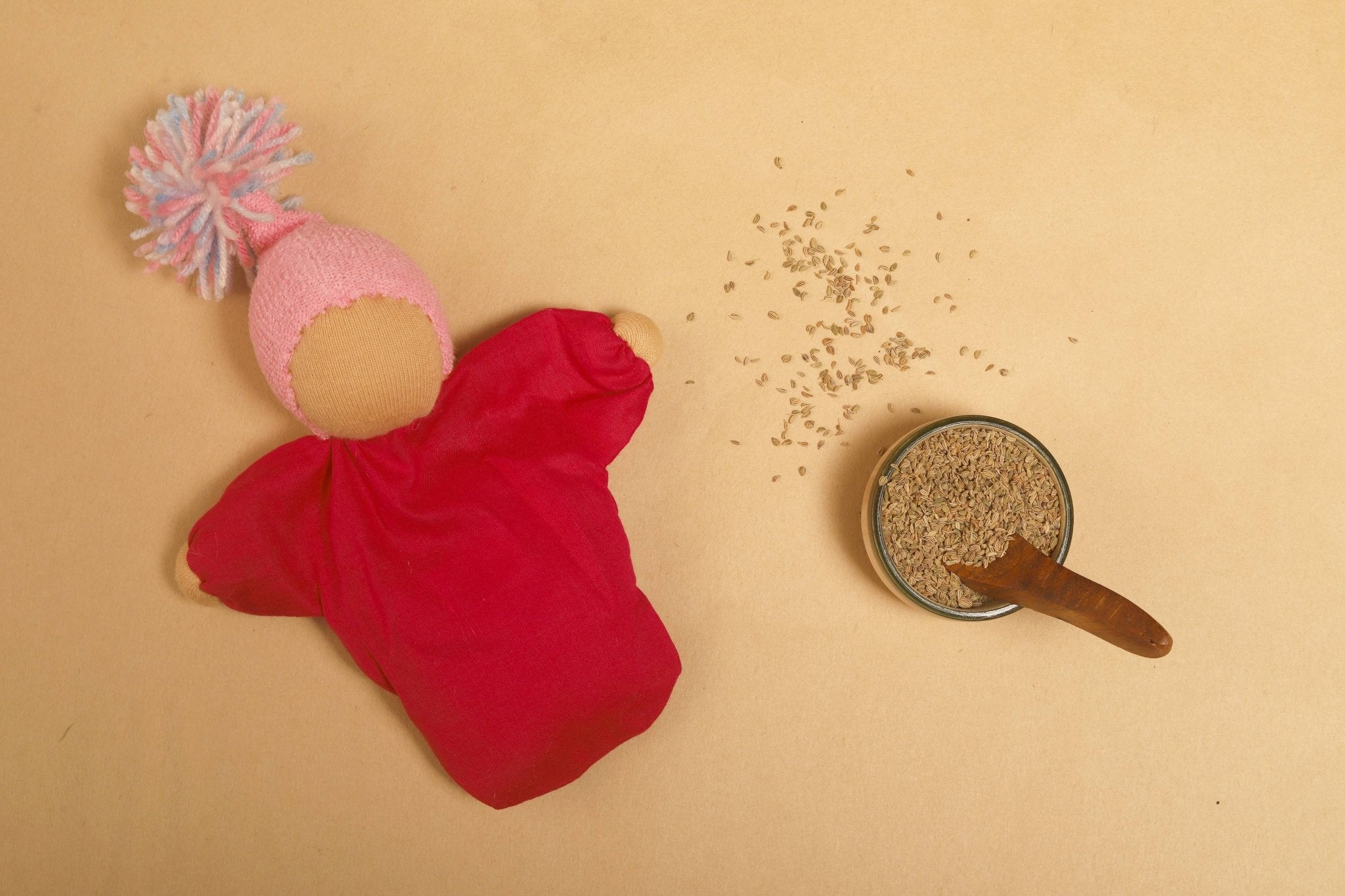 Ajwain Comfort Doll – Soft Aromatic Doll for Babies – Soft Toy on Brown Living™. SKU: AD2. Img 3.