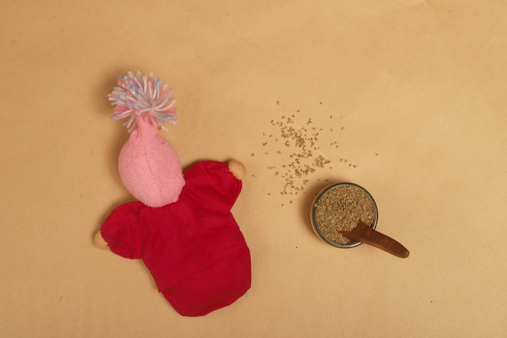 Ajwain Comfort Doll – Soft Aromatic Doll for Babies – Soft Toy on Brown Living™. SKU: AD2. Img 4.