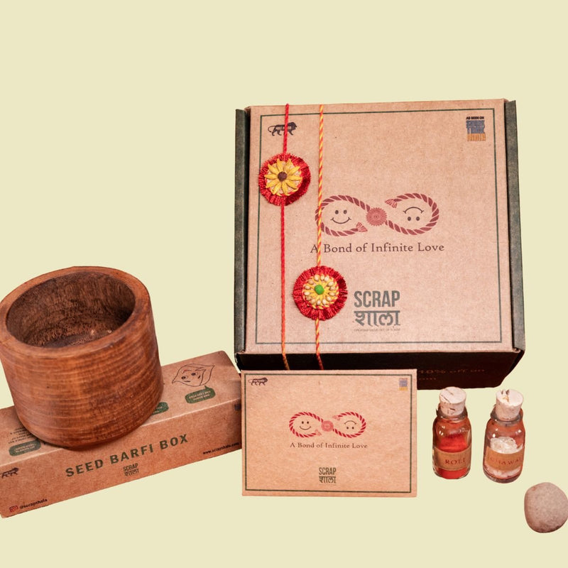 Akkad - Bakkad Premium Rakhi Box | Set of 2 Plantable Rakhi & Planting Material | Verified Sustainable by Brown Living™