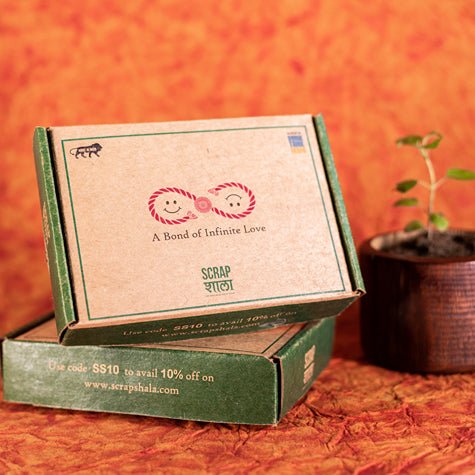 Akkad - Bakkad Sibling Rakhi Box | Set of 2 Plantable Rakhi with Roli Chawal & Card | Verified Sustainable Rakhi on Brown Living™