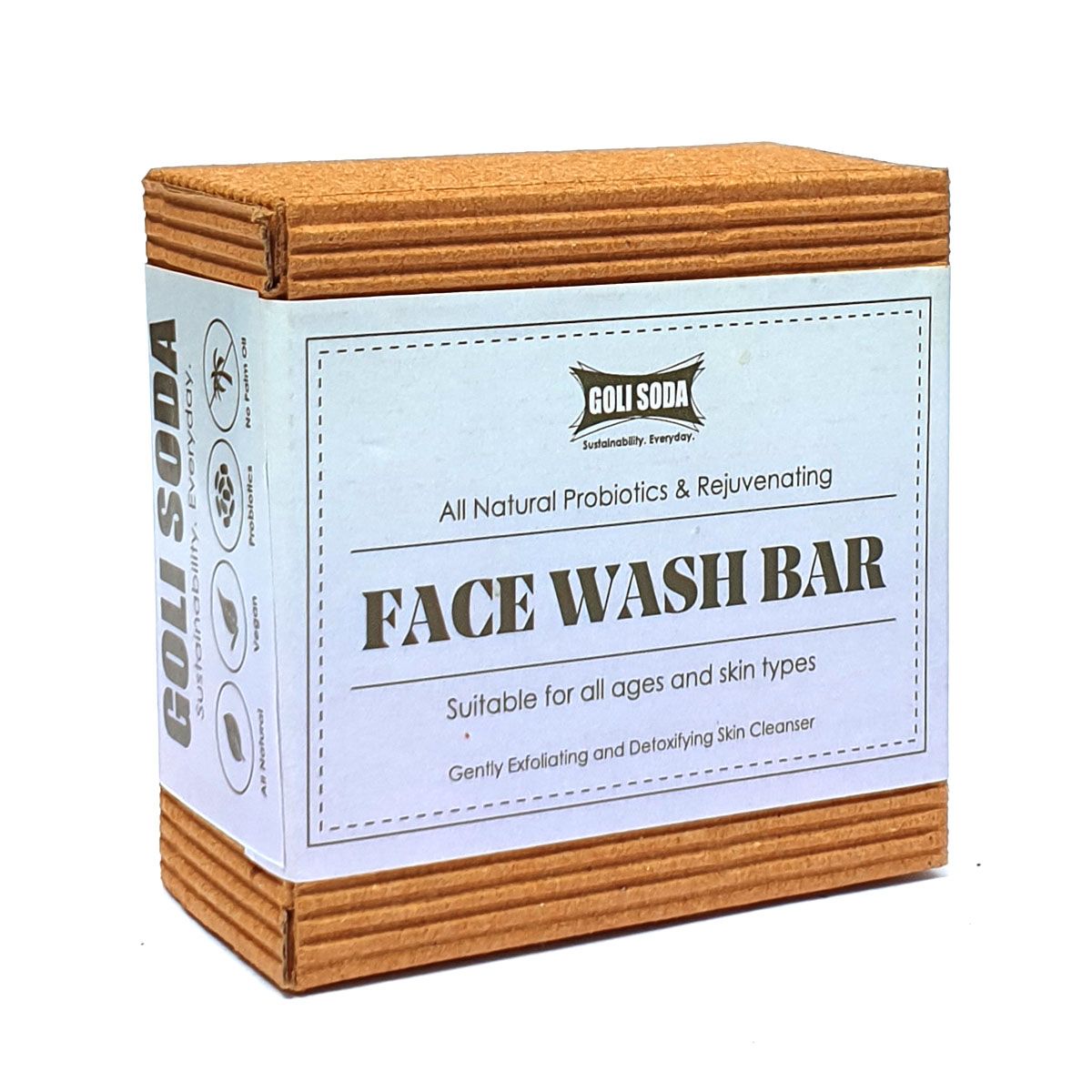 All Natural Probiotics & Rejuvenating Face Wash Bar (Pack of 1) | Verified Sustainable by Brown Living™