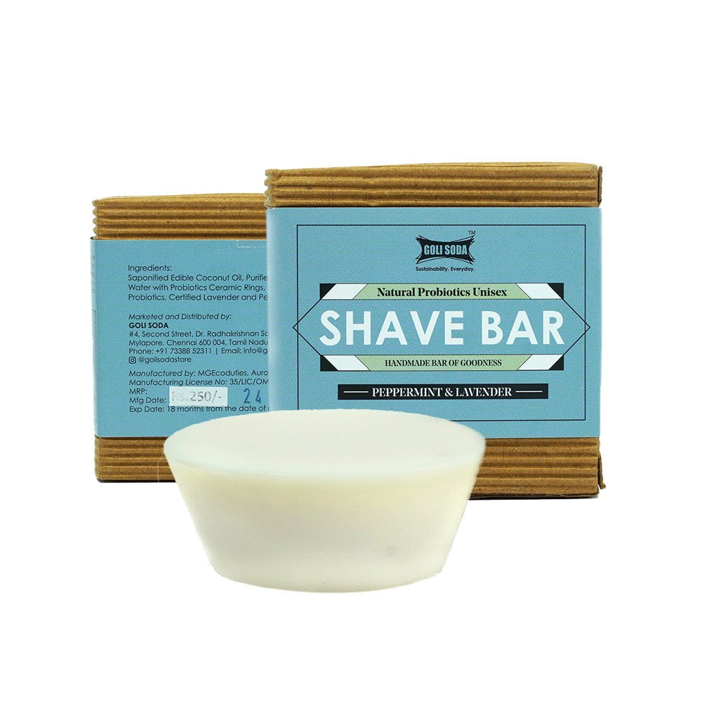 All Natural Probiotics Shave Bar - 90g (Pack of 2) | Verified Sustainable by Brown Living™