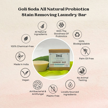 All Natural Probiotics Stain Removing Laundry Bar | Verified Sustainable by Brown Living™