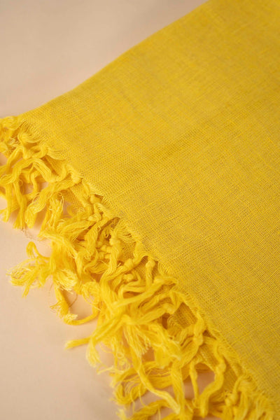 All Season Linen Scarf – Yellow | Lightweight Everyday Wrap for Women – Womens Scarf on Brown Living™. SKU: ANTASSY. Img 3.