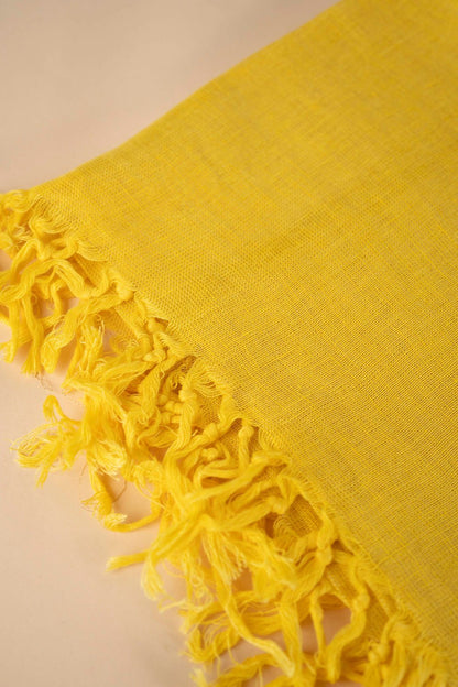 All Season Linen Scarf – Yellow | Lightweight Everyday Wrap for Women – Womens Scarf on Brown Living™. SKU: ANTASSY. Img 3.