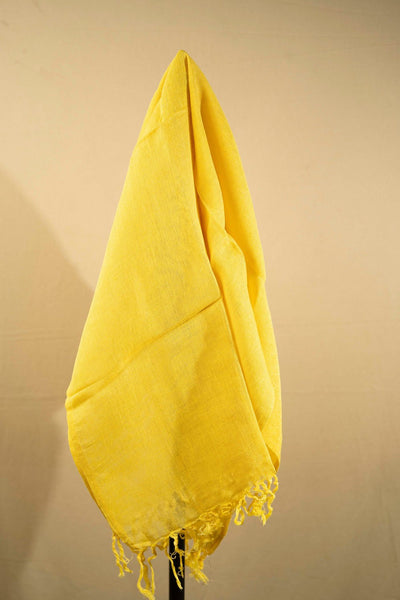 All Season Linen Scarf – Yellow | Lightweight Everyday Wrap for Women – Womens Scarf on Brown Living™. SKU: ANTASSY. Img 6.