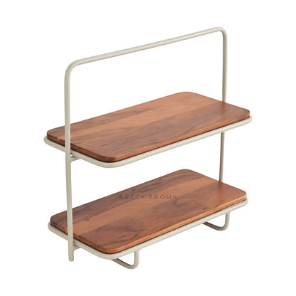 Almond - Handcrafted Acacia Wood Kitchen Organizer | Spice Rack | Verified Sustainable by Brown Living™