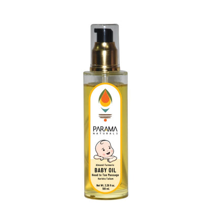 Almond - Turmeric Baby Oil Head to Toe Massage - 100ml | Verified Sustainable by Brown Living™