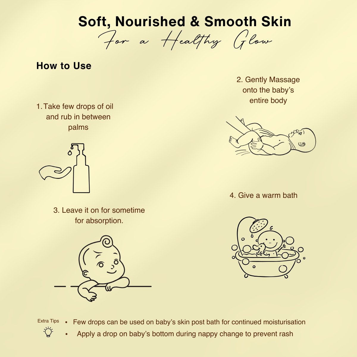 Almond - Turmeric Baby Oil Head to Toe Massage - 100ml | Verified Sustainable by Brown Living™