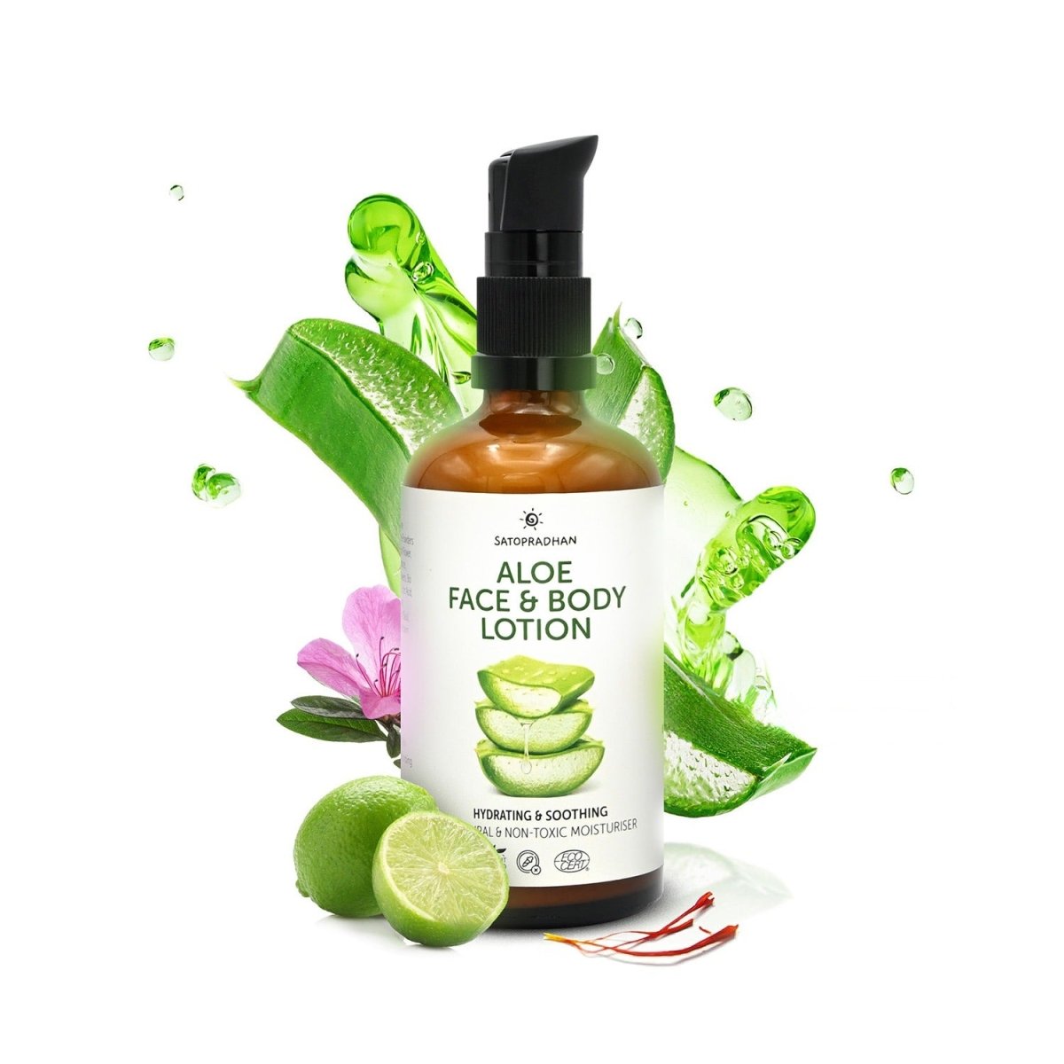 Aloe Face & Body Lotion 100ml | Lightweight & Non Sticky Moisturiser | Verified Sustainable by Brown Living™