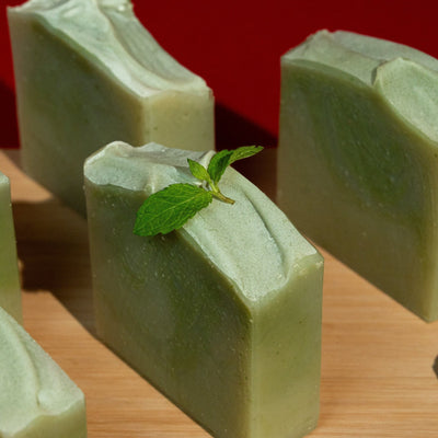 Aloe Vera Cucumber Peppermint Handcrafted Cold Processed Soap – Body Soap on Brown Living™. SKU: ACP1003X. Img 2.