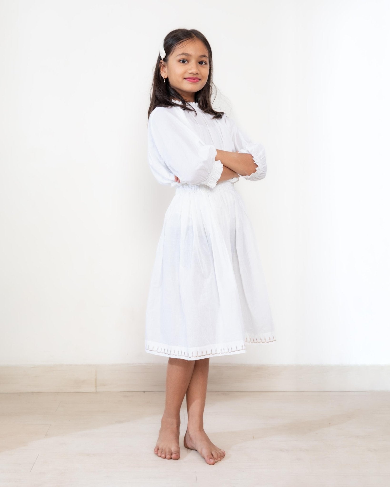 Ambar Play Set For Girls Comfortable Kids Outfit – Kids Daywear Sets on Brown Living™. SKU: APW01001. Img 1.