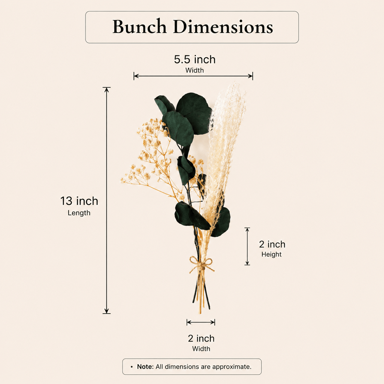 Amber Decorative Vase with Dried Flowers | Amber Haven Glass Decor – Vases on Brown Living™. SKU: V-413. Img 1.