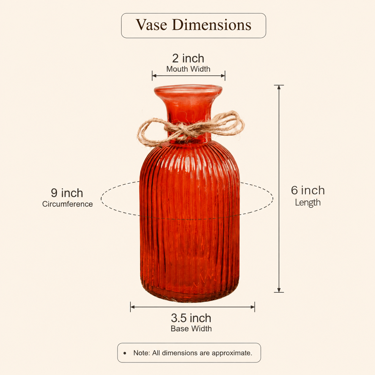 Amber Decorative Vase with Dried Flowers | Amber Haven Glass Decor – Vases on Brown Living™. SKU: V-413. Img 3.