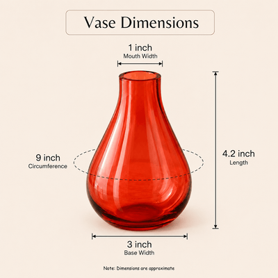 Amber Decorative Vase with Flower Bunch | Serenity Glass Home Decor – Vases on Brown Living™. SKU: V-421. Img 5.
