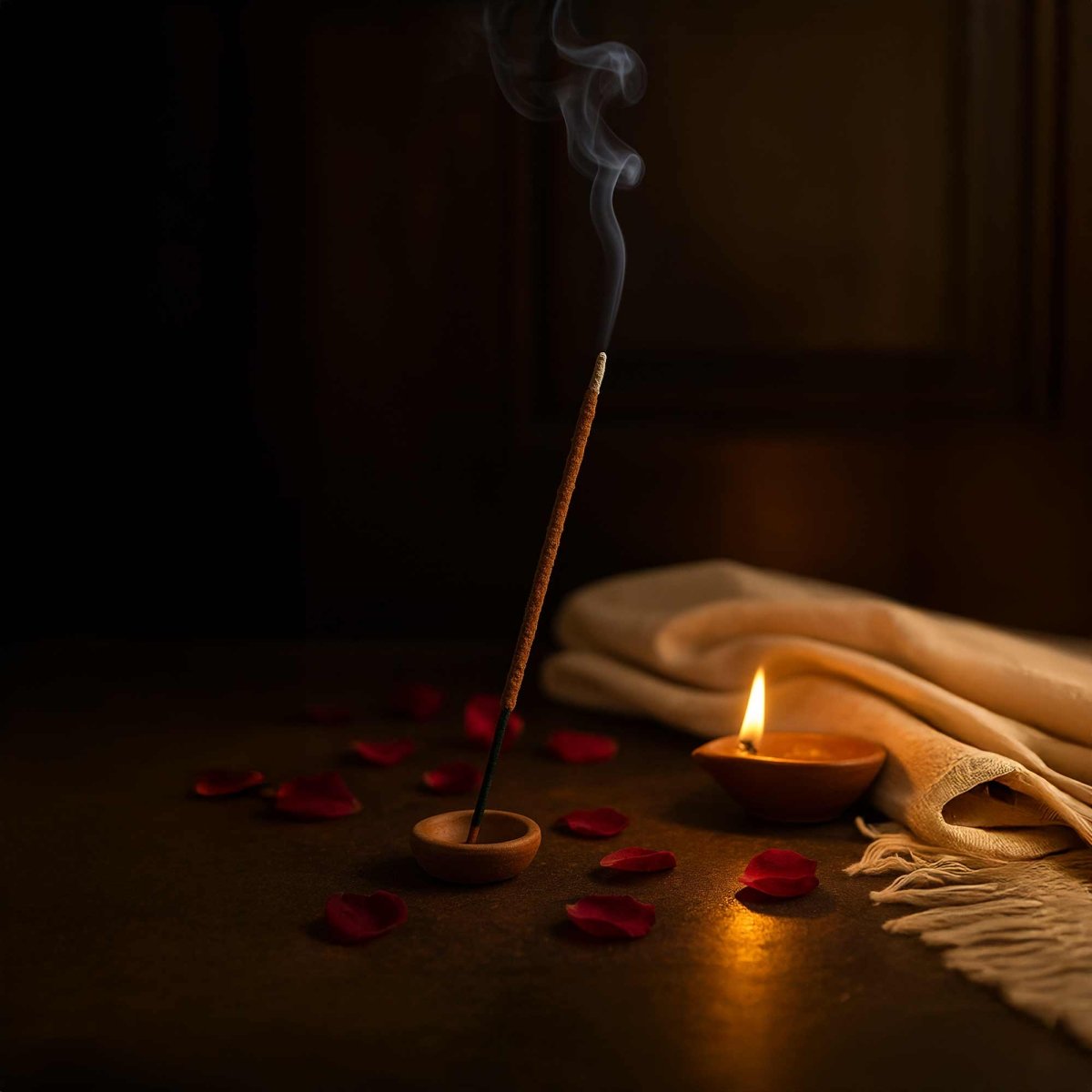 Amber & Oudh Handrolled Natural Incense Sticks Pack of 30 – Candles & Fragrances by HERITAGE BOX available on Brown Living™. . SKU: AG008TI. Img 1.