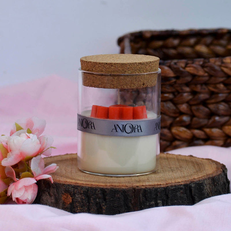 Amber & Rose Heart Jar Soy Wax Candle | Verified Sustainable Candles & Fragrances on Brown Living™