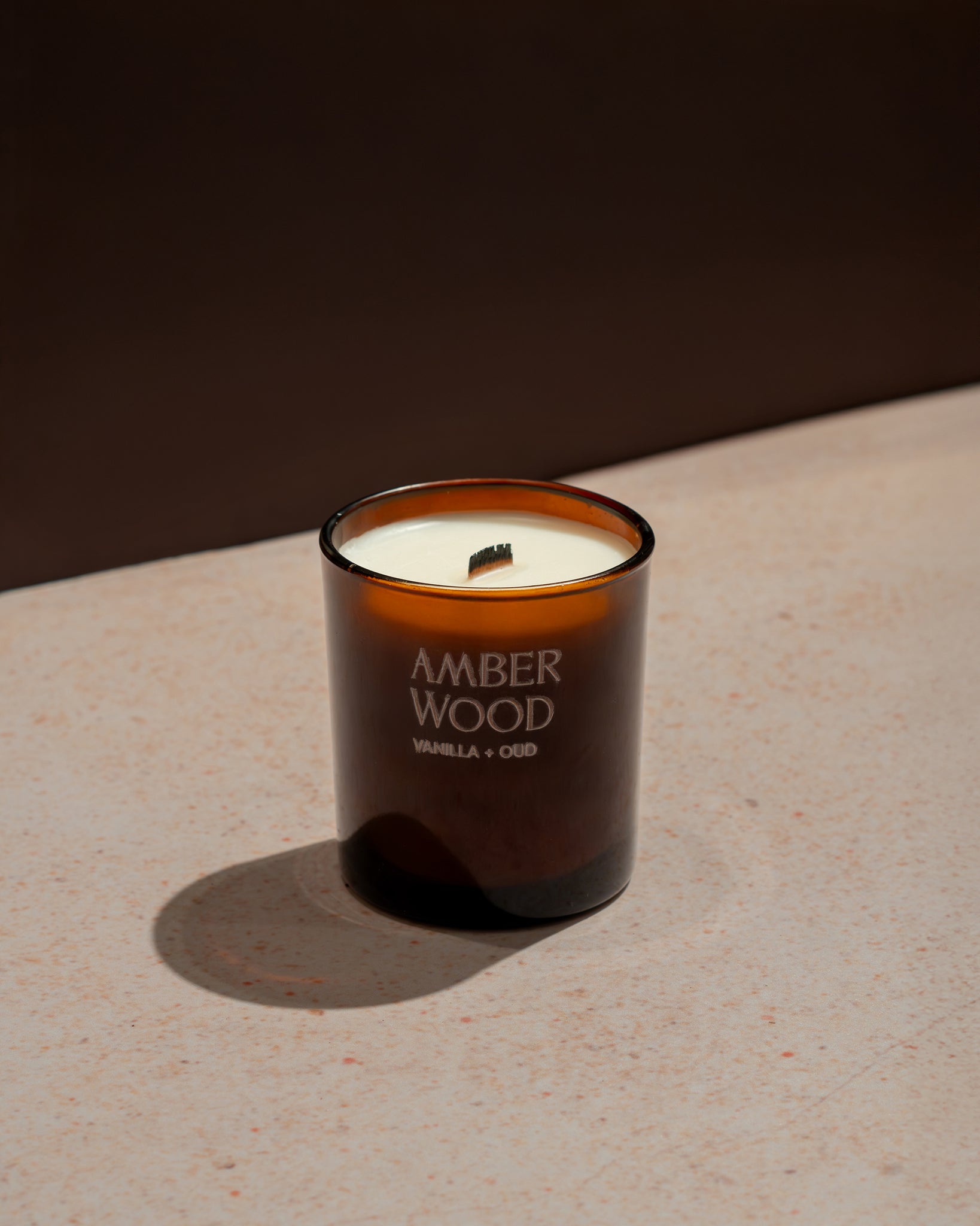 Amber Wood Soy Wax Candle | Warm, Earthy Fragrance – Candles & Fragrances on Brown Living™. SKU: MS-CND-0003-JAR. Img 3.