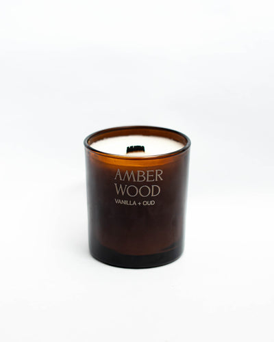 Amber Wood Soy Wax Candle | Warm, Earthy Fragrance – Candles & Fragrances on Brown Living™. SKU: MS-CND-0003-JAR. Img 4.